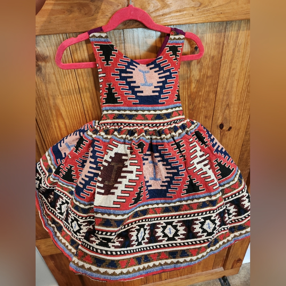 Red and White Sleeveless Scoop Neck Sundress